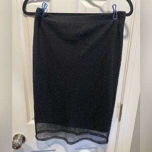 Fishnet Knee Length Skirt 